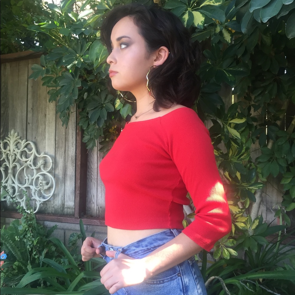 Long Sleeve Crop Top F21
